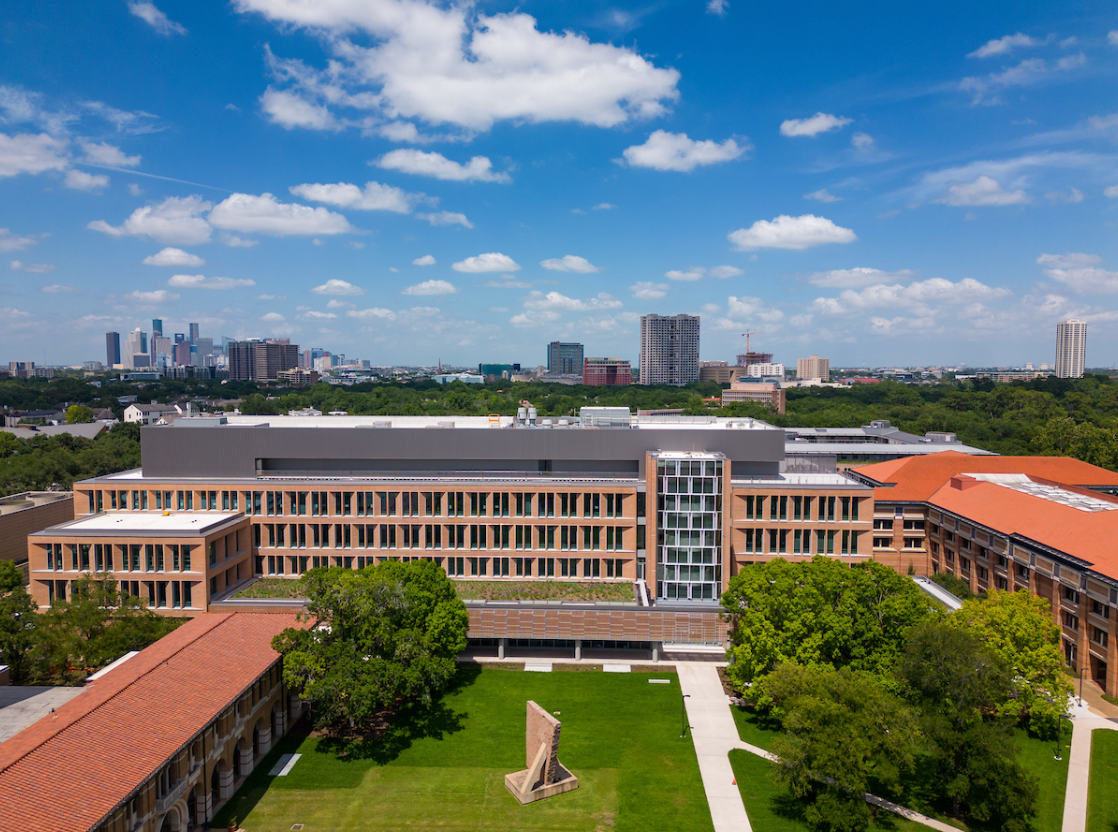 Rice University campus aerial view